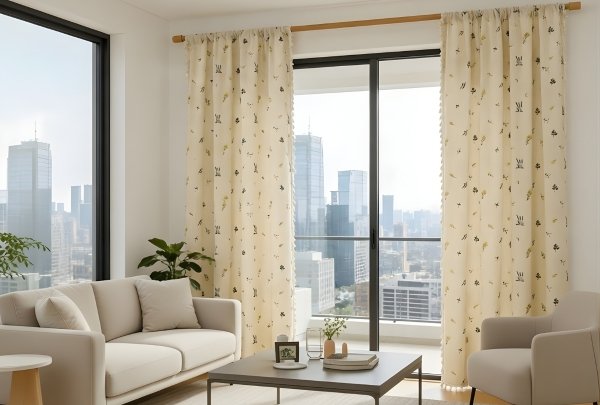 Premium curtains by D’ Art Effects for luxury interior design with elegant fabrics and modern home décor