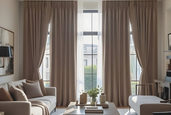 Premium curtains by D’ Art Effects for luxury interior design, crafted to enhance modern home décor with elegant fabrics and flawless finish.